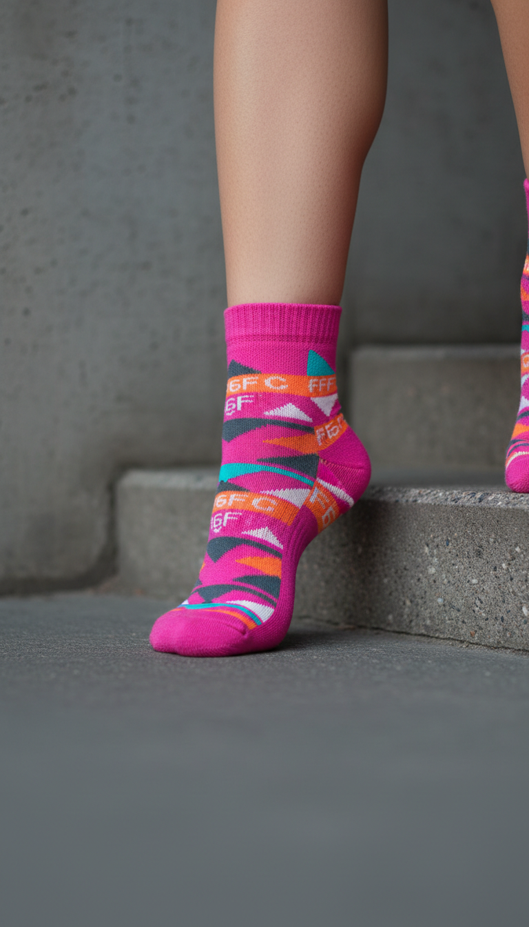 Neon Magenta Ankle Sock